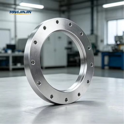 Flat Circular Connection Flange Construction Machinery Spare Parts For Powder Conveying Pipeline