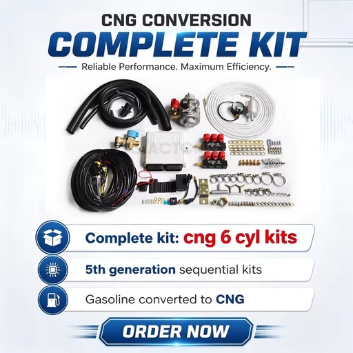 ACT Gas Car Engine System CNG Conversion Kit for 6 Cylinder Gnc Auto Gas Parts Dual Fuels Completed Kit