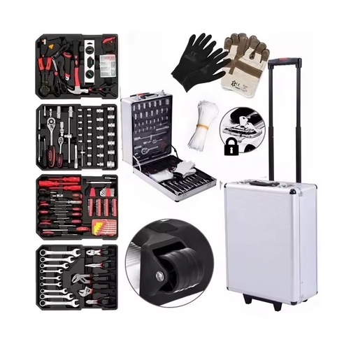 Zhejiang Factory 949pcs Aluminum Tool Kit Suitcase Portable Hardware Combination Tool Set for Auto Repair and Maintenance