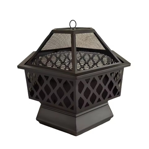 Wholesale Hot Style Heavy Duty Outside Outdoor Fire Baskets Firewood, Log Hexagon Shape Cooking Outdoor