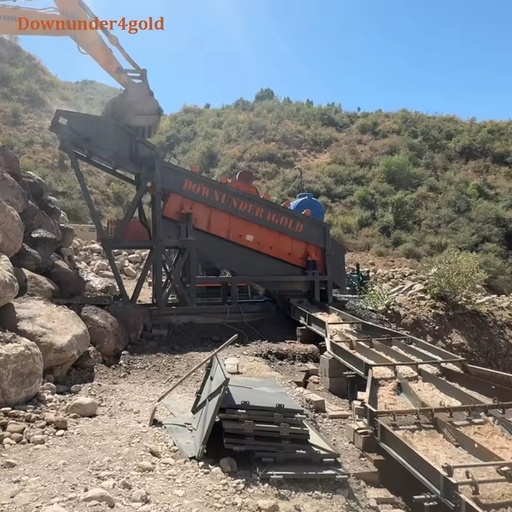 High Recovery Rate Gold Shaker 150~200 Tons/Hour Gold Wash Plant Sluice Box with Multi Stage Screening for River & Stream Mining