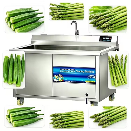 Root Vegetable Washer Potato Carrot Beet 4000W Ozone Bubble Remove Sand Soil High Capacity