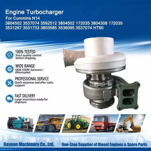 3804502 3537074 3592512 3804502 172035 3804308 172035 Engine Turbocharger For N14
