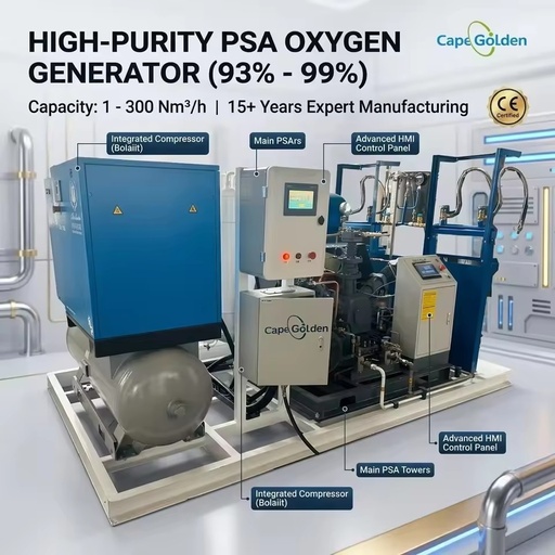 Oxygen Generator PSA Oxygen Plant for Fish Farming Pond Aeration O2 Generation Equipment