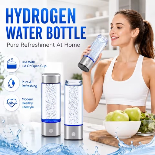 2026 High Tech 1400ppb Hydrogen Water Bottle SPE PEM Proton Exchange Membrane Water Electrolysis H2 Rich Generator Cup