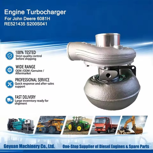 RE521435 S200S041 Engine Turbocharger For 6081H