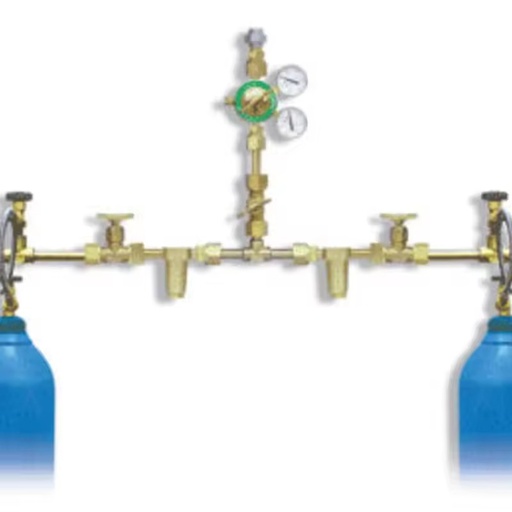 Central Gas Supply Manifold Automatic Cylinder Changeover High Pressure Oxygen Nitrogen Industrial Pipeline Distribution