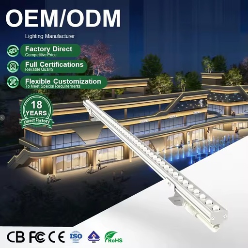 Outdoor 12W IP65 Waterproof Led Wall Washer Lights for Landscape Building Facade Commercial Decor Lighting