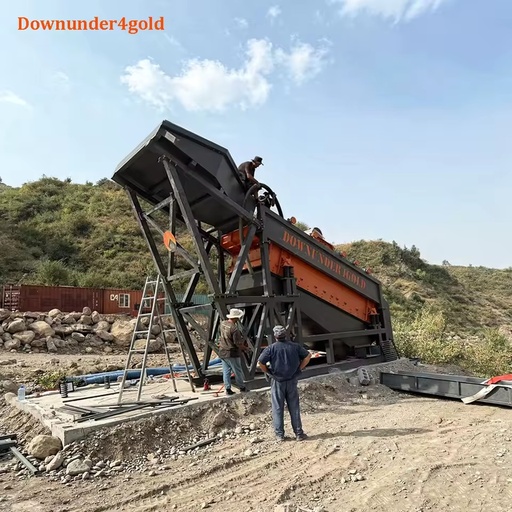 Abrasion Resistance Gold Sluice Box Large-scale Vibrating Screen Gold Wash Plant with Anti-blocking Design for River Gold Mining