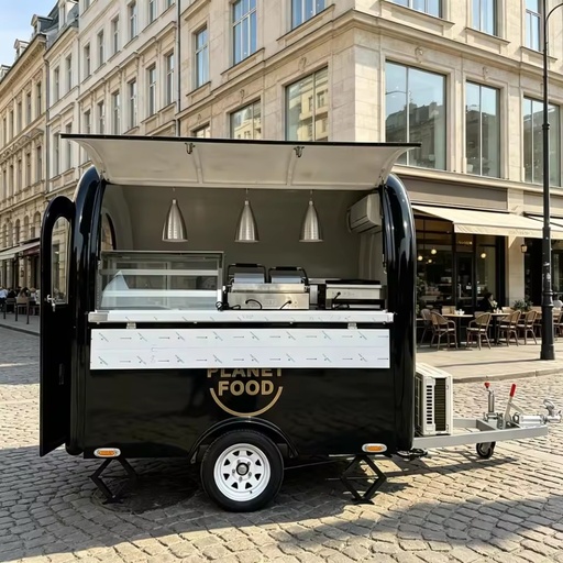 Manufacturing Plant DOT Certified Fiberglass Coffee Service Food Trucks Towable Food Trailer for Fast Food