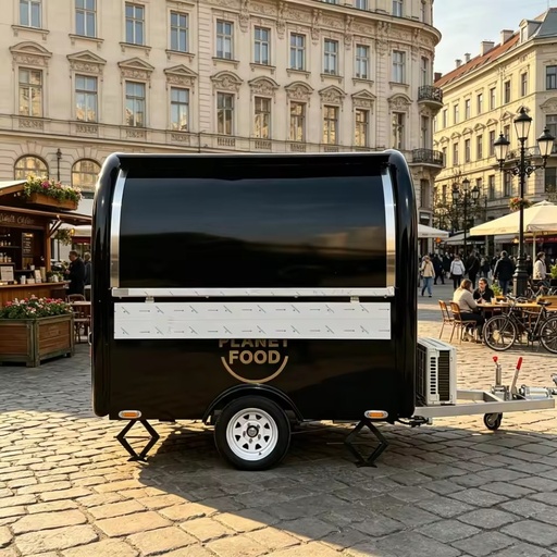 Easy Operation CE Certified Galvanized Sheet Fiberglass Chocolate Commercial Catering Coffee Truck Food Trailer