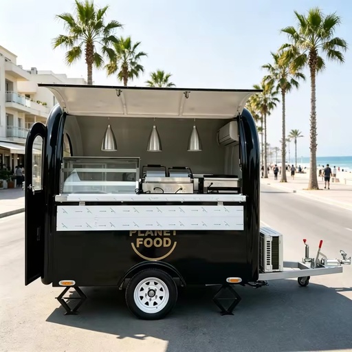 Easy Operation DOT Certified Fiberglass Galvanized Sheet Retail Outdoor Use Food Trucks Food Trailer