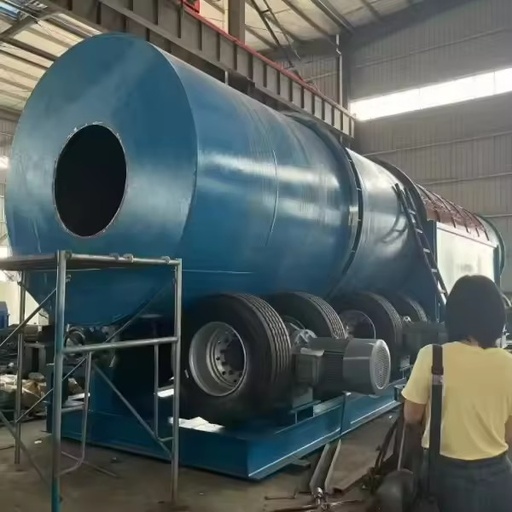 Hengzhong 200 TPH AC Motor Tire Drive Rotary Trommel Scrubber Sand Washer