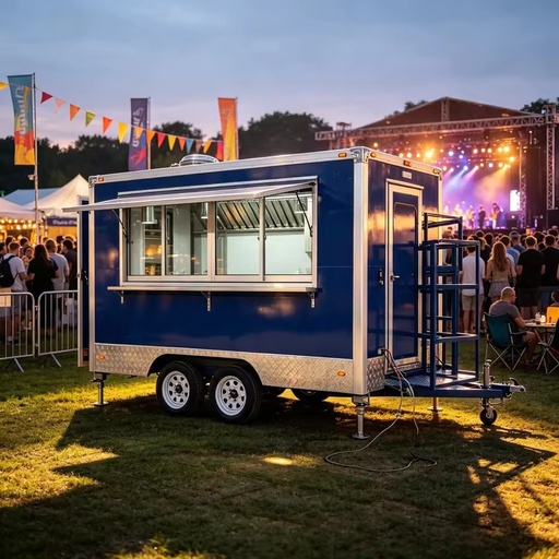 Easy Operation CE Certified Galvanized Sheet Retail Ice Cream Truck Towable Food Trailer for Farms