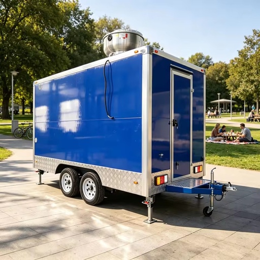 High Productivity DOT FMVSS Certified Galvanized Sheet Restaurant Towable Food Trailer Hot Dog Cart for Candy Sales