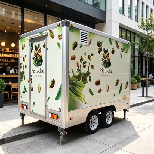French EPR Packaging DOT Certified Galvanized Sheet Food Shop Hot Dog Cart Towable Food Trailer for Farms