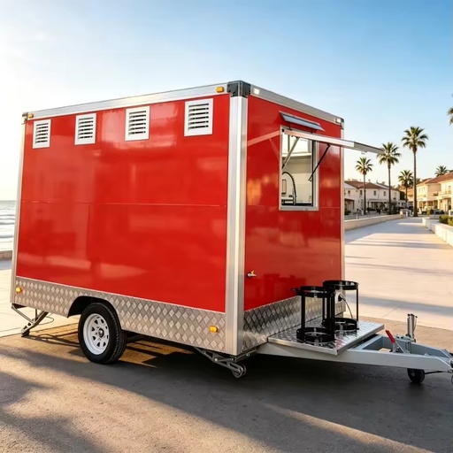 Manufacturing Plant CE Certified Galvanized Sheet Restaurant Food Trucks Towable Food Trailer for Popcorn