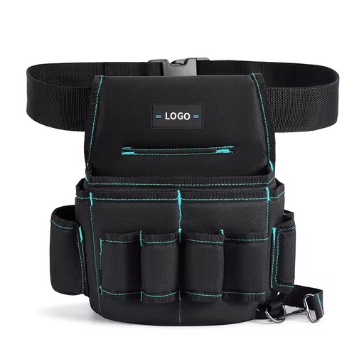 Work Belt Tool Bag Pouch Heavy Duty Adjustable 600D Polyester Electrician Tool Bag Tool Waist Bag
