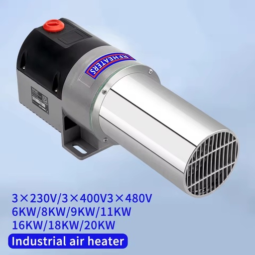 High-Power 16kw Industrial Large Heavy Duty Hot Gun Warm Stainless Steel Economical air Heater for Cotton Compounding Machine