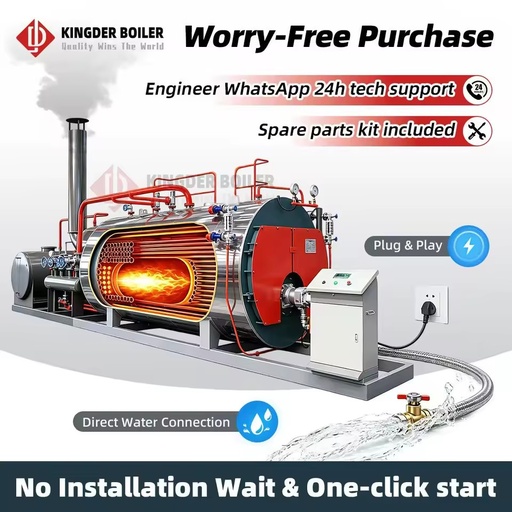 WNS Gas Fired Steam Boiler 1-20ton High Efficiency Quick Installation 1 Year Warranty
