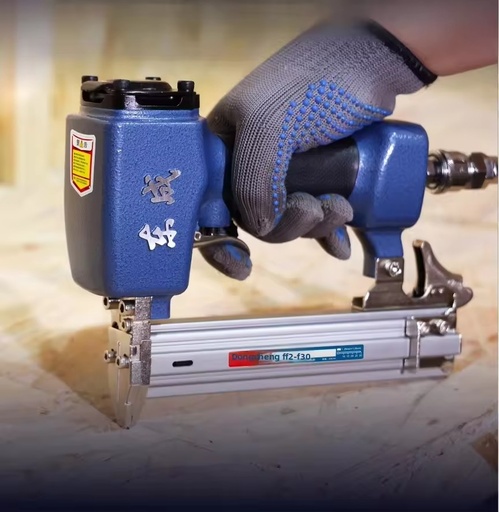 Dongcheng High Quality Fast Efficient Pneumatic Straight Nail Guns Brad Nailer Aluminum Alloy for Wood Working Nailing Tool