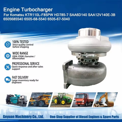 6505685540 6505-68-5540 6505-67-5040 Engine Turbocharger For KTR110L-F85PW HD785-7 SAA6D140 SAA12V140E-3B
