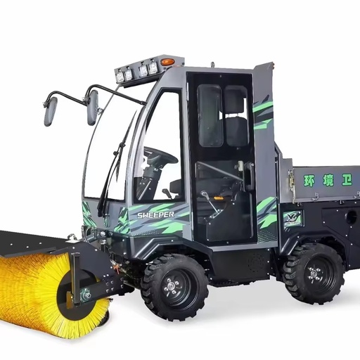 880 Full Gear Drive Ride on Snow Sweeper 4WD Multi-Functional Snow Removal Truck