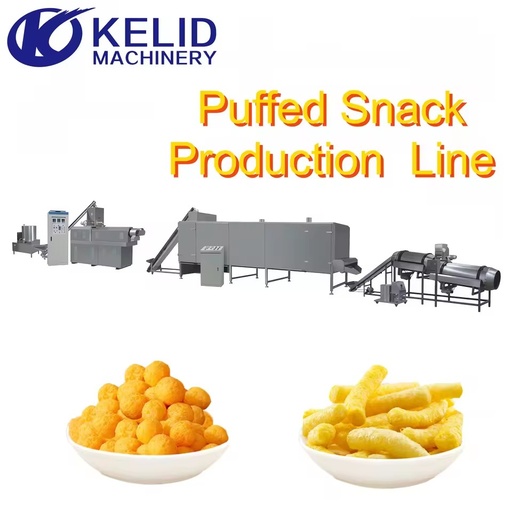 High Quality Food-grade Efficient Automatic Customized Puffed Corn Snack Making Machine Puff Snacks Production Line