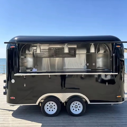 Luxury Style Stainless Steel Food Truck with Mirror Finish