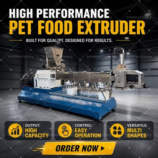Food-grade Large Capacity Automatic Efficient High Digestibility Nutritional Dog Food Making Machine Dog Feed Production Line