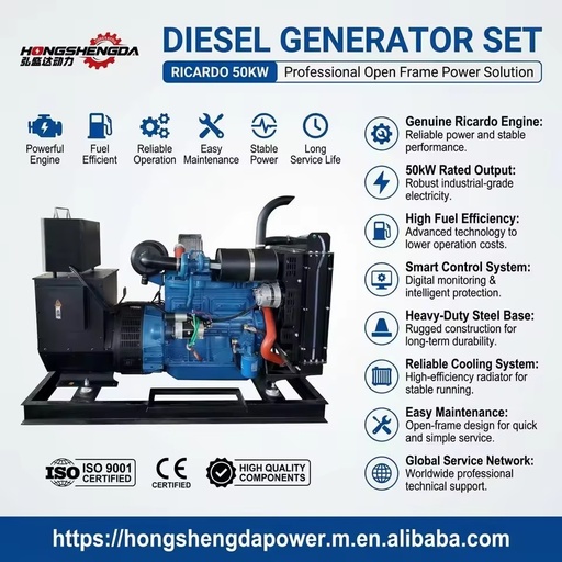 Ricardo Weichai Three Phase 20KVA 25KVA 30KVA 40KVA 50KVA Open Type Emergency Genset diesel Generator Manufacturer Price