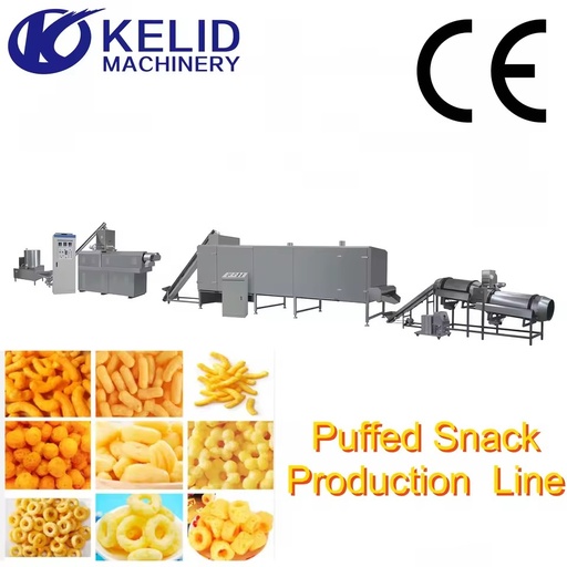 CE 200kg/h High Efficient Energy-saving Customized Puffed Corn Snack Making Machine Dryer Puff Snacks Production Line