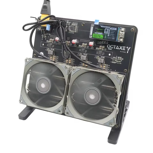 Nerdoctaxe Rev 3.1 12TH/s Bitcoin Miner, 12TH Octaxe Solo Miner, Home Silent Crypto Mining Machine with 200W Low Power