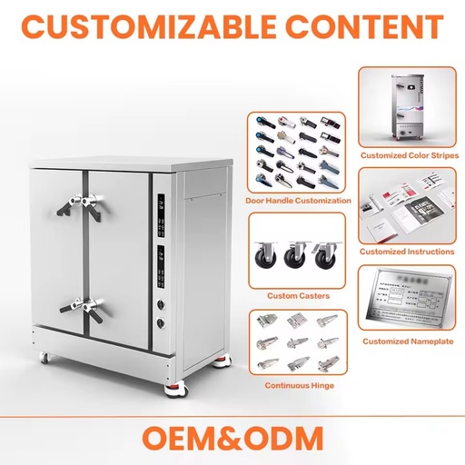 High Quality Commercial Electric 24 Tray Large Food Steamer Rice Steamer Machine for Central Kitchen