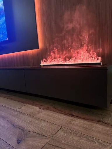 Water Fireplace Electric Fireplace LED Flame Steel Construction Remote App Control Indoor Use Energy Efficient