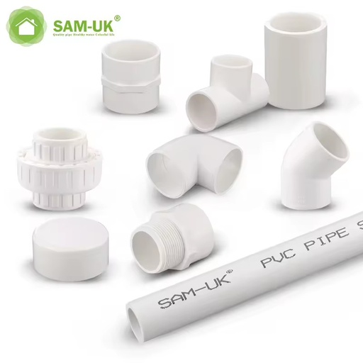 Sam- 1/2 Names Rubber Pvc Elbo Cross Joint Diy Materials Galvanized Elbow Upvc Pvc Pipes and Fittings for Plumbing Plastic