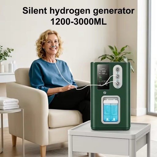 Water Generator 1200ml Rich Water Machine 2x Gas Flow Pulse Mode SPE PEM for Home and Clinic Use
