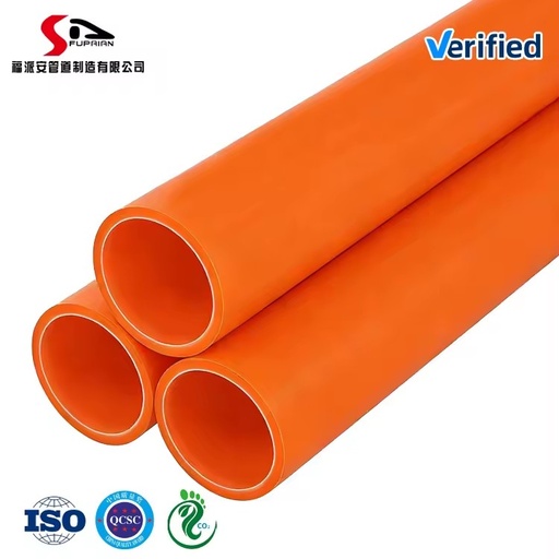 Orange MPP Durable High-Toughness Power Cable Conduit Pipe for Non-Excavation Electrical Protection and Trenchless Installation