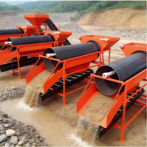 Portable Gold Mining Equipment 5-10TPH with Sluice Box and Vibrating Screen for River Sand
