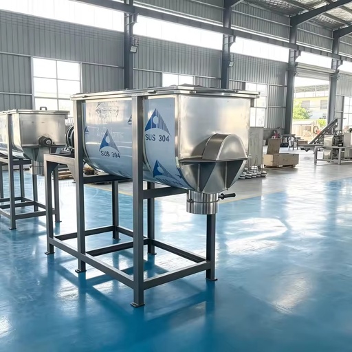PLC Controlled High Torque Horizontal Double Ribbon Mixer for Mineral Powder with Easy Cleaning Design