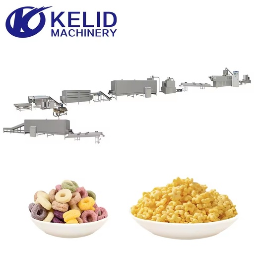 CE Fully Automatic High Efficiency Turnkey Crispy Good Flavour Corn Flake Breakfast Cereal Production Line