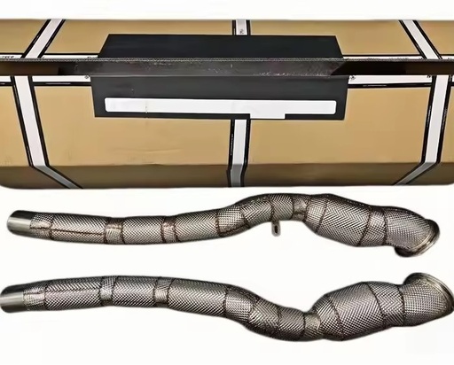 Stainless Steel Straight Through Catalyst Header MACH5-FER-0629 Exhaust Fit Ferrari 458 488 F12 High Flow Racing Header Pipe