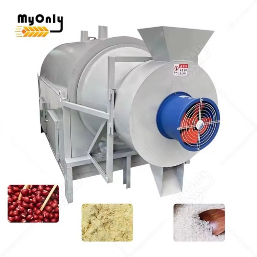 MY Sewage Sludge Bagasse Cocoa Bean Dryer 500kg Spent Grain Sunflower Seed Rotary Drum Dryer Machine