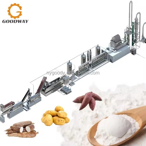 100 Tons/Day Processing Quantity Potato Starch Processing Line Sweet Potato Starch Making Machine