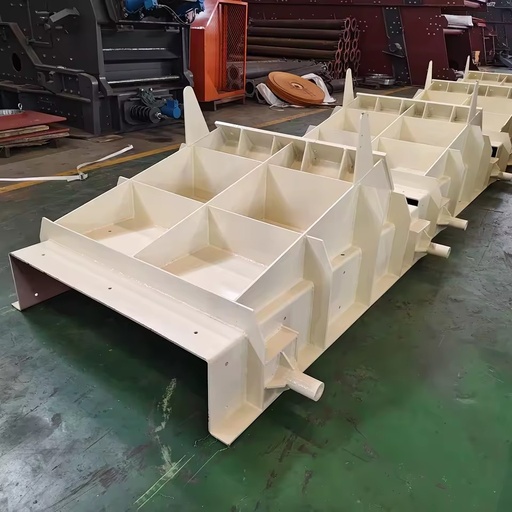 Heavy Duty Plate Feeder Trough Assembly Wear Resistant Steel Feeding Chute Component for Rock Mining Equipment