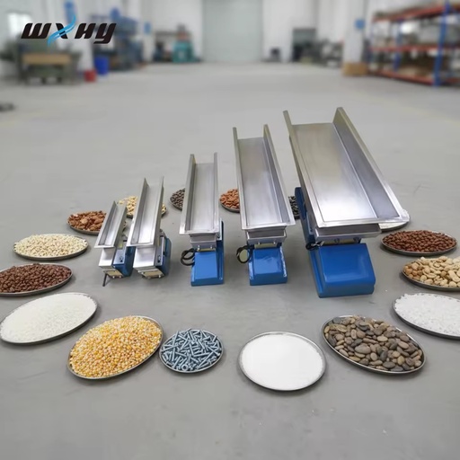 Custom Stainless Steel Snack Wrapping Mining Vibration Feeder Controller Engine Low Noise 0.1-10t/h 1 Year 110V/220V