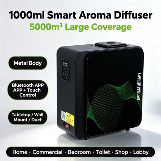Commercial Plug-in Metal Fog Type Diffuser for Hotel Lobby Floor Essential Oil Aromatherapy Machine Fresh Air Central Air