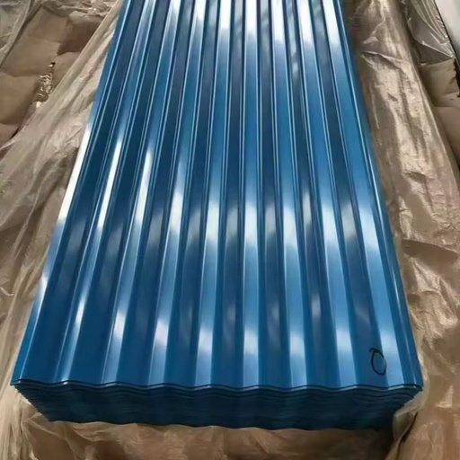 Durable Blue Pre-Coated Corrugated Steel Sheets Galvanized Roofing Wall Panels for Residential Commercial Industrial Buildings