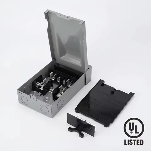 60 Amp 120 240VAC Non-Fused Listed Waterproof Metal Fused Pl-Out Outdoor HVAC Switchgear AC Safety Disconnect Switch Box