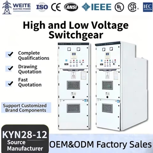 KYN28A 12kV Medium Voltage Switchgear IEC62271 Certified VCB Switchboard Easy Installation for Factory Distribution Contractors
